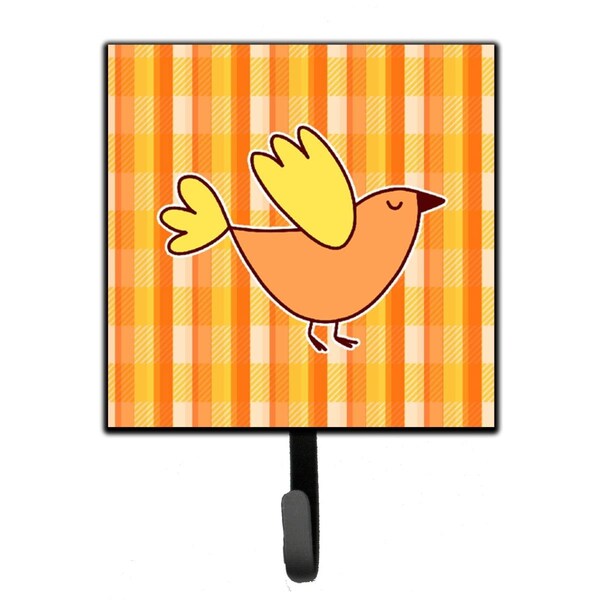 Jensendistributionservices Bird on Orange Plaid Leash or Key Holder MI1721251 - main